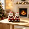 Holiday Gift for Home Santa Reading Night Light, Cute Christmas Resin Figurine with Warm Childrens Room Light LED Glow, Festive Tabletop Lamp Bedroom