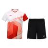 Li Ning Training Sports Quick-Dry Short Sleeve T-Shirt And Shorts Set Men Sets White Black AAYS011-1+ AKSR471-1