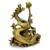 Rising Cloud Dragon, Feng Shui, Good Luck Dragon Figurine, Brass and Bronze, Divine Beast, Career Advancement, Wealth Luck, Amulet, AM-AMZ-0039
