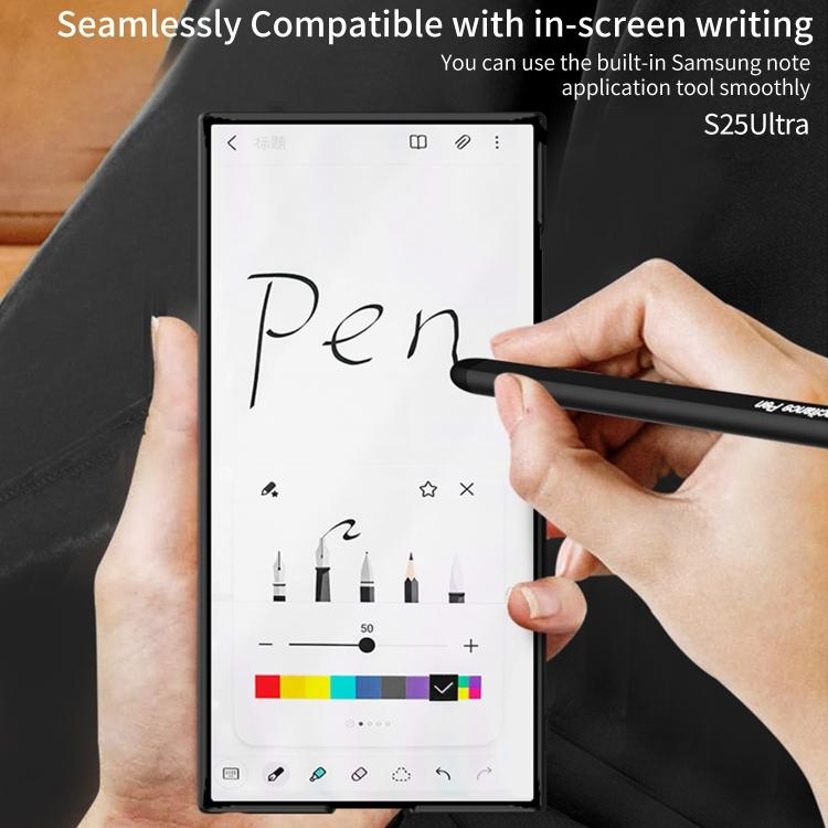 For Samsung Galaxy S25 Ultra 5G GKK Ultra-thin Holder Phone Case with Pen Slots & Stylus Pen