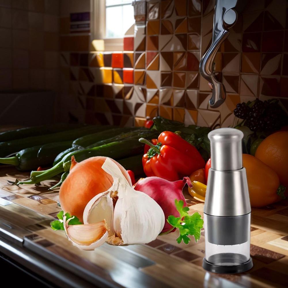 Hand-Pressed Garlic Chopper Multifunctional Manual Kitchen Crusher for Garlic Onion Potato Pepper Vegetable Chopper Kitchen Tool
