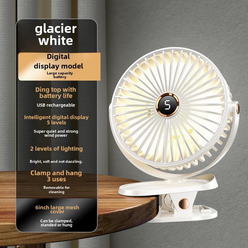 Mini USB Wiederaufladbarer Clip-On Tischventilator für Studentenwohnheime und Zuhause