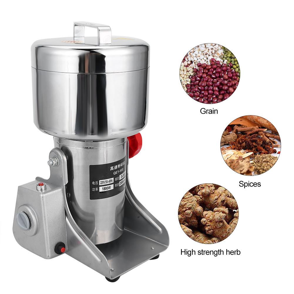 500g High Speed Electric Grinder Stainless Steel Food Medicine Spices Mill Grinding MachineUS Plug