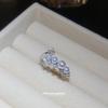 Elegant Baroque Zircon & Imitation Pearl Open Ring - Vintage High-End Jewelry for Index Finger