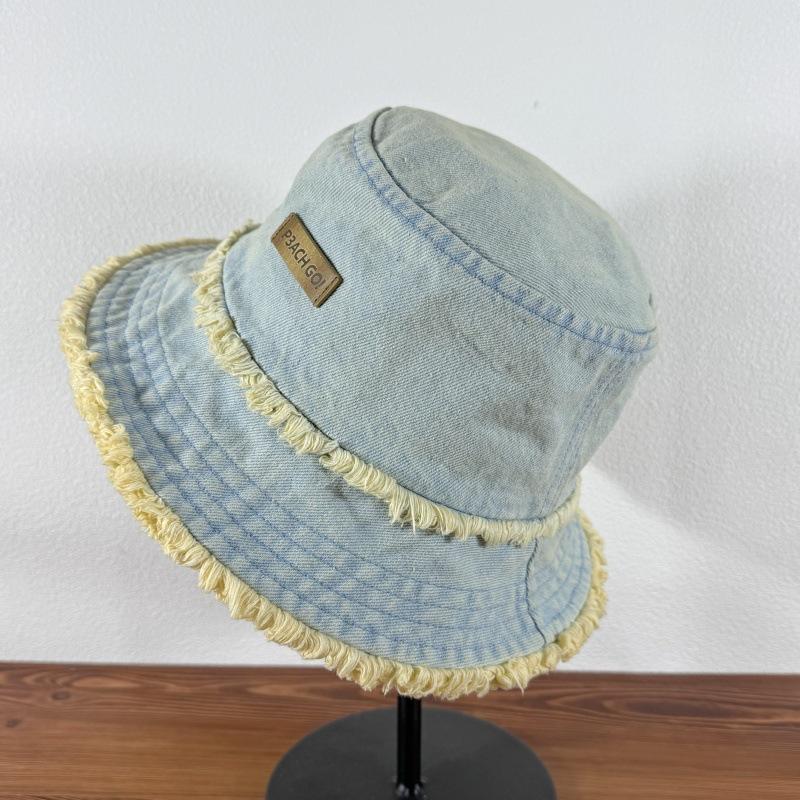 

Новая весенне-летняя женская джинсовая шляпа рыбака, походная шляпа с солнцезащитным козырьком one size светло-синий