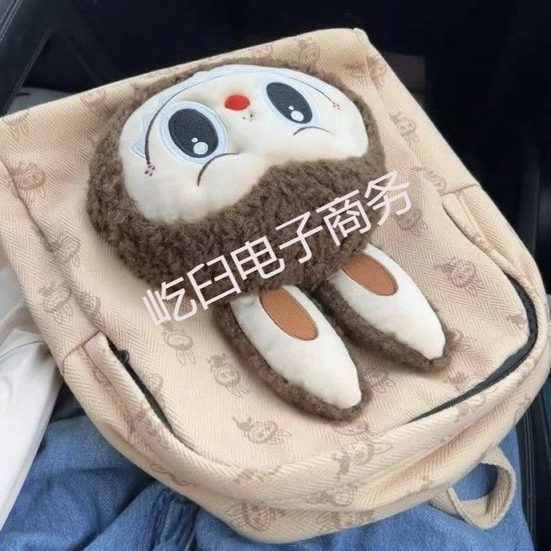 Backpack Cute Large Capacity Big Head Plush College Cartoon School Bag College Student Backpack Doll