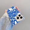 Niedliche blaue Handyhülle mit bösem Blick für iPhone 17 Pro Max, 15 Pro, 16, 14 Plus, 12, 13 Mini und 11 Pro – stoßfest und farbenfroh