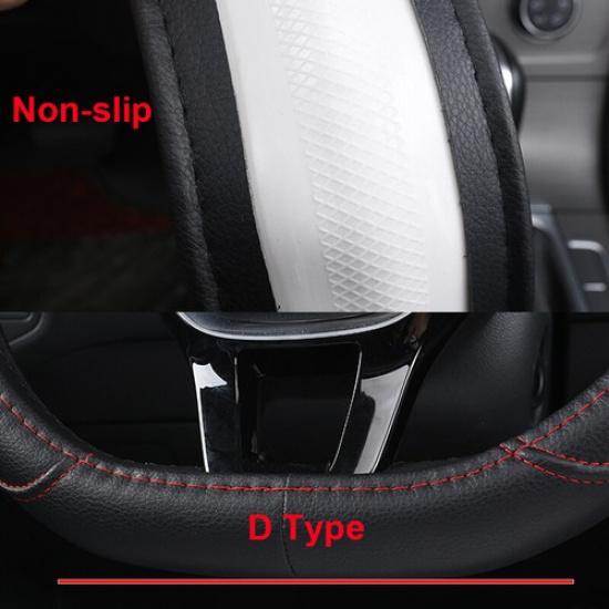 D Type Car Steering Wheel Cover For VW Passat 2016 -  Caddy IV 2015 -