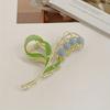 1PCS Gentle Bell Orchid Hair Clip, High-End Back Of Head Hair Clip, Large Elegant Shark Clip Headband Hair Accessory