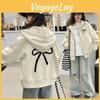 Cardigan Sweater Childrens Thin Zipper Bow Print Spring And Autumn Big Childrens Jacket