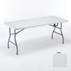 BOOSDEN Outdoor Folding Table 180x74x75cm Large Work No Assembly Portable Dining Living Event White - Table, Desk, Required, Table, Room,