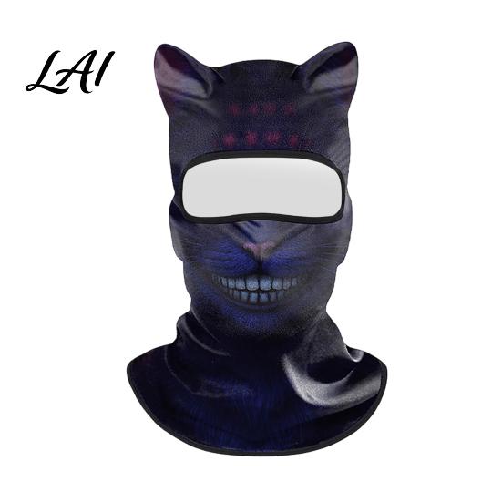Cappuccio con Fantasia di Animali Realistica Maschera Integrale 3D con Orecchie Antivento Maschera Facciale da Ciclismo per Autunno Sci Inverno Copertura Protezione Solare Costume di Halloween