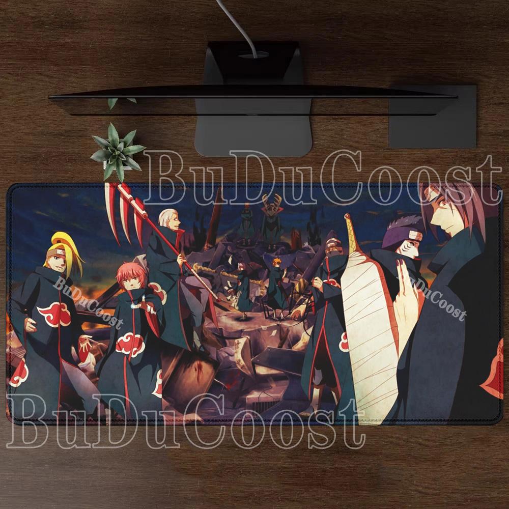 HD Printing Aakatsuki Naruto Mouse Pad Gaming Office Accessories Computer Keyboard Anime Non-slip Desk Mat Overlock XXL Mousepad