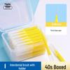 Yijie Super Fine Interdental Brush Kit for Adults - Orthodontic Teeth Gap Cleaning Tool (40 Pieces)