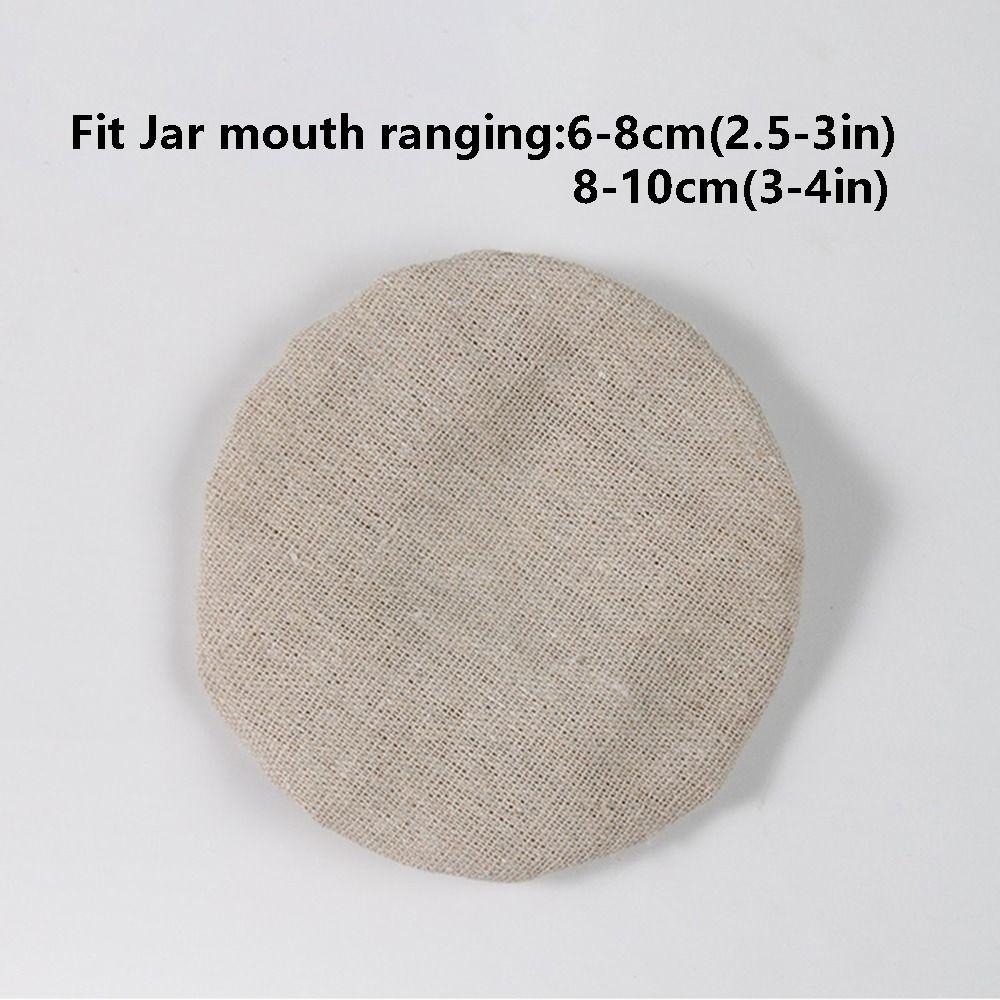 5 PCS Fit Jars Mouth 2.5-4 Inch Fermentation Cheese Fabric Lids Yeast Jar Cloth Caps Jars