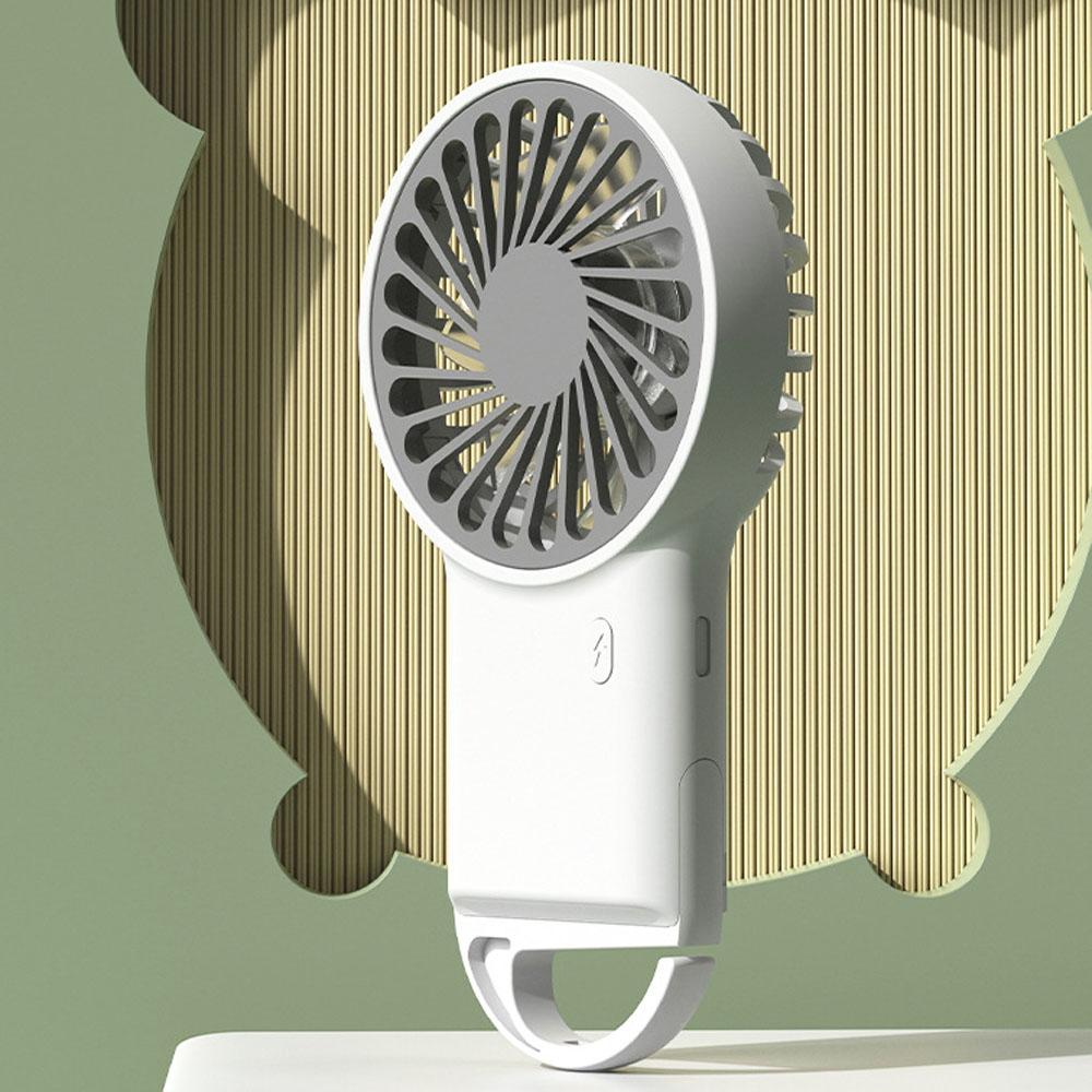 

1pcs Creative Mini Handheld Small Fan USB Charging Portable 3 Speed High Wind Desktop Office Travel Pocket Fan hangable buckle белый