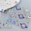 1 Sheet Dreamy Crystal Diamond Patch 3D Face Jewels Mermaid Rose Temporary Tattoo Stickers Sweet Diy Body Art Decoration Makeup