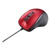 Buffalo BSMBU300RD Wired BlueLED Silent 5-Key Mouse, Red
