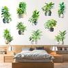 Self-Adhesive Plant Bonsai Wall Stickers Large Size Wall Mural Green Plants Wallpaper  Living Room