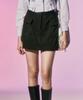 KOLEAT [Fleece-Lined Ver.] Functional Warm Cargo Elastic Waist Mini Skirt [Black]