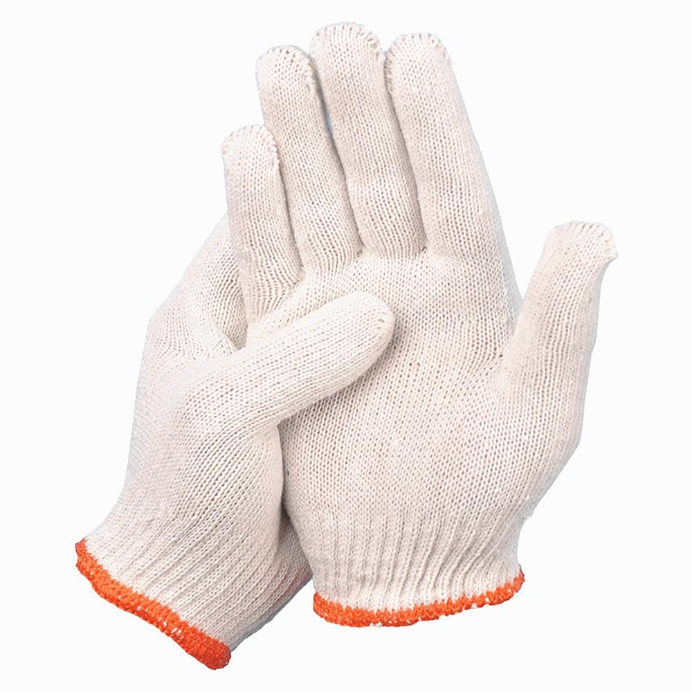 12 Pairs Safety Work Gloves Wear Resistant Cotton Protective Gloves for Construction Maintenance