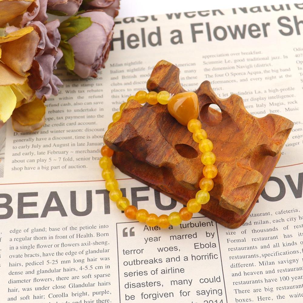 Natural Crystal Love Bracelet, Various Materials, White Powder Amethyst Beaded Bracelet, Adjustable Bracelet B113