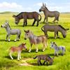 Children's Cognitive Animal Model Toy - Donkey Foal & Zebra Ornament