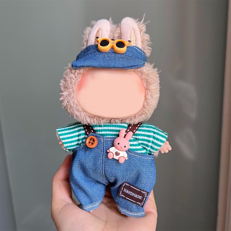 Doll Clothing Decoration Set For 17Cm Plush Vinyl Labubu Stylish Outfit Clothes Sports Leisure Suit Labubu Outfit Accessories