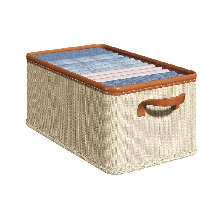 Wardrobe Storage Box: Cotton Linen Foldable Organizer for Clothes and Pants
