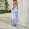 Women's Spring/Summer Casual V-Neck Floral Printed Beach Midi Dresses