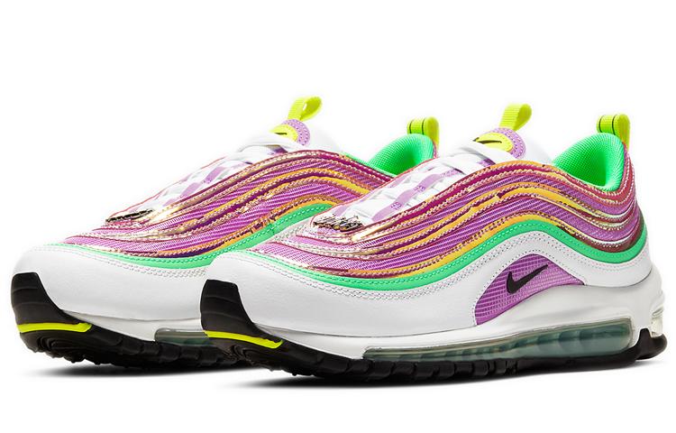 Nike Air Max 97 Weiß Elektrogrün Fuchsia Glow Damen CW5591-100