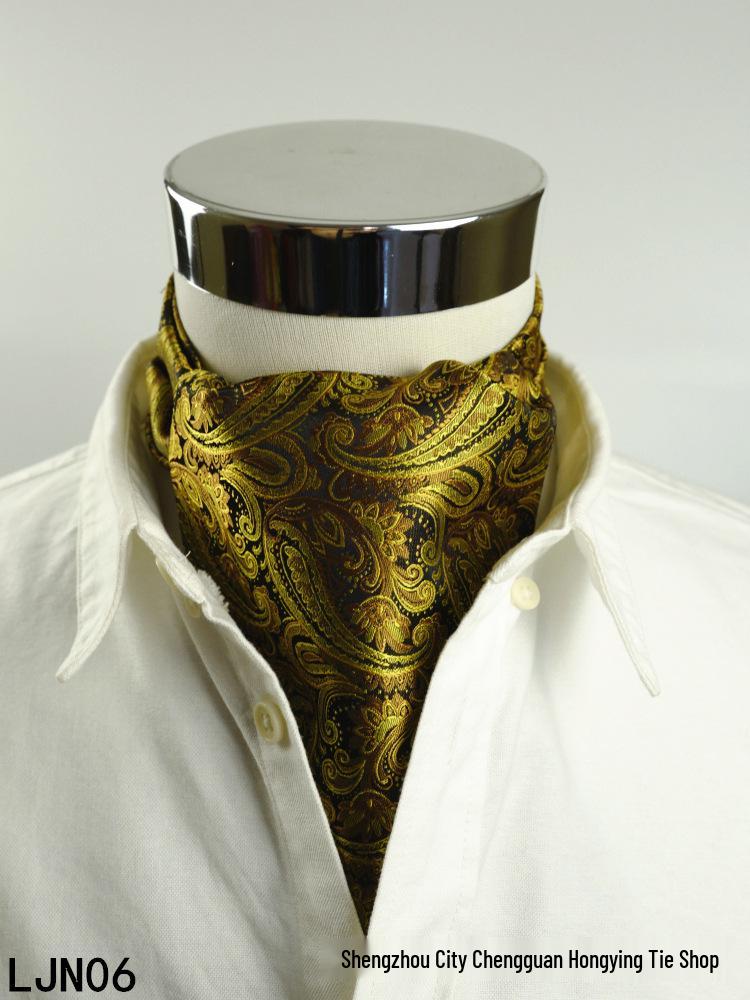 Herren Seide Gestreift Gepunktet Doppelseitiger Mode Schal