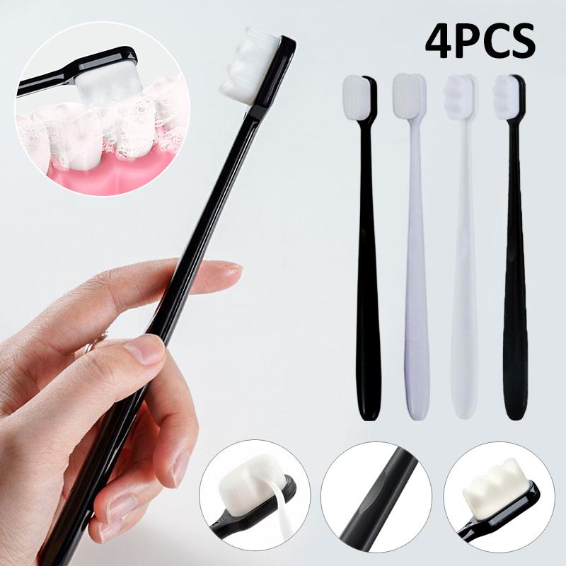 

Новинка Mayitr, 4 шт., ультратонкая микро-нано-зубная щетка с мягкой щетиной из 20 000 нитей