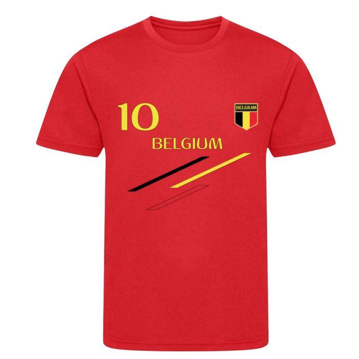 T-shirt Foot Enfant rouge - Collection Supporter Belgique - 100% Polyester - - Rouge