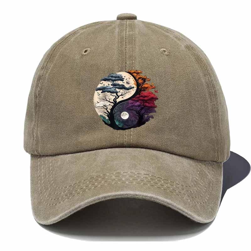 Stylish Yin Yang Hat Stylish Baseball Cap with Yin Yang Symbol  Black Green Brown Gray OptionsAppropriate for Any Season