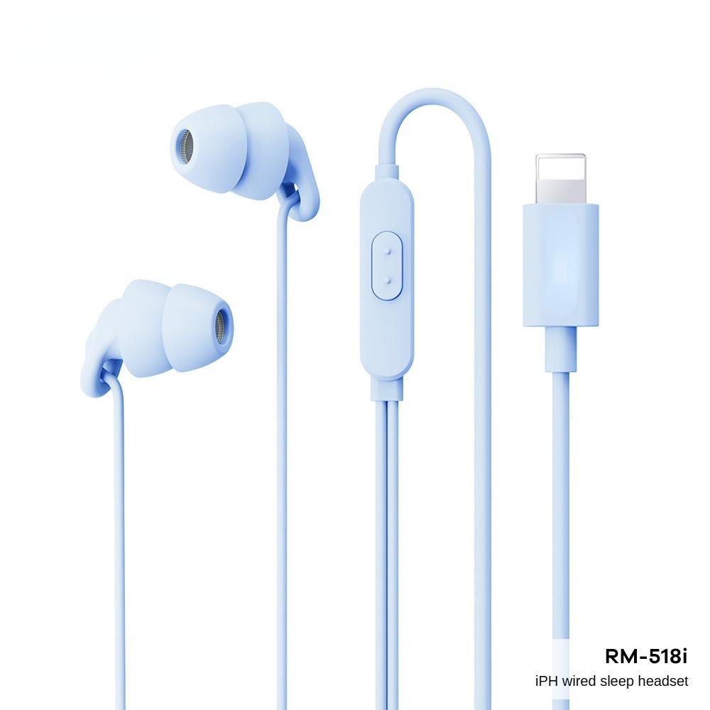 Wired Headphone ASMR Sleep Headset in-Ear Wire Control with Mic Audio Noise Reduction