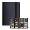 Portable Card Storage Album 4 Slot Belt-Bound Binder Holds 160 Trading Cards for Home Travel Use