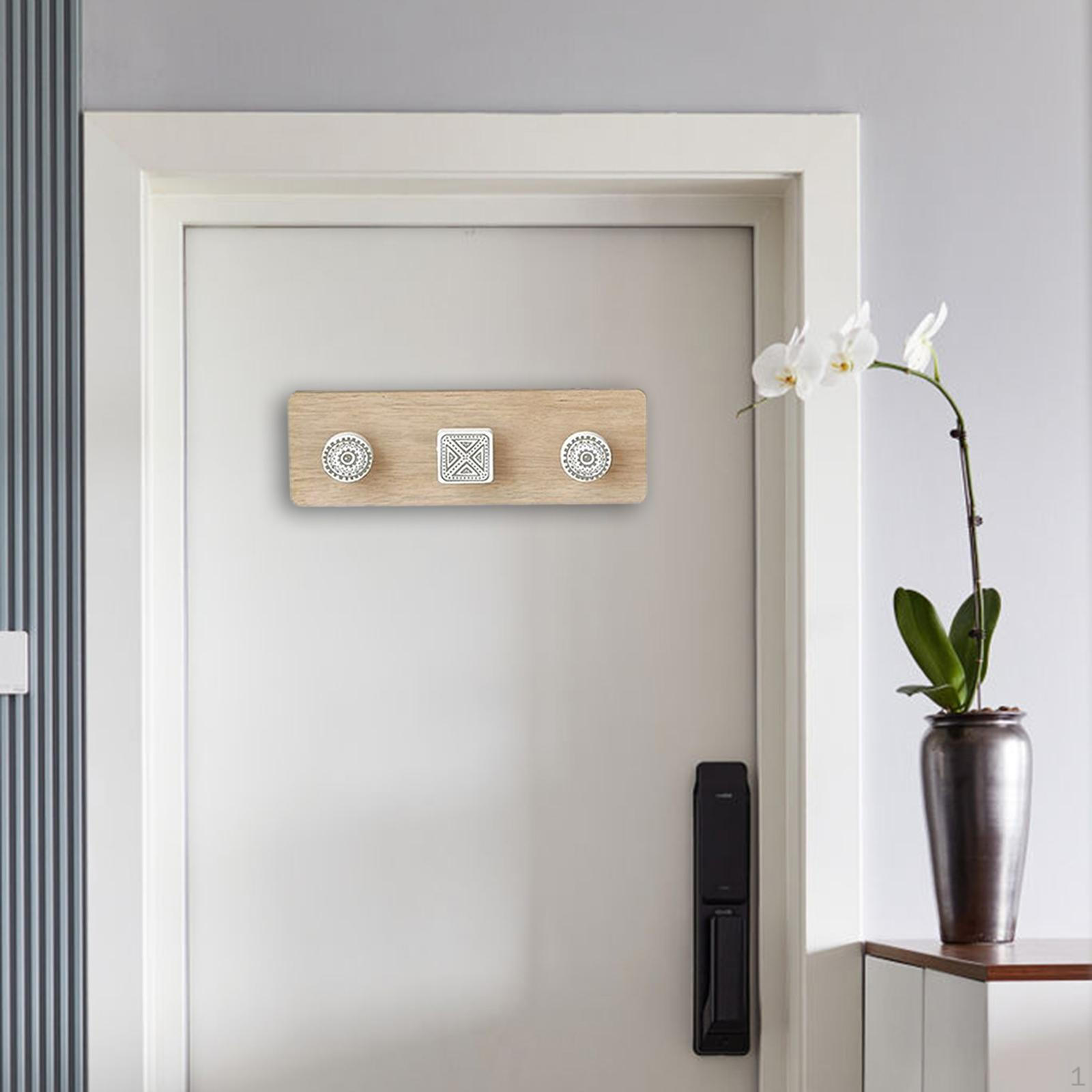 Вешалка для пальто настенное крепление винтажный стиль скандинавский держатель для ключей дверная вешалка для халата куртки 5 Hook 48cmx10cm 1419₽