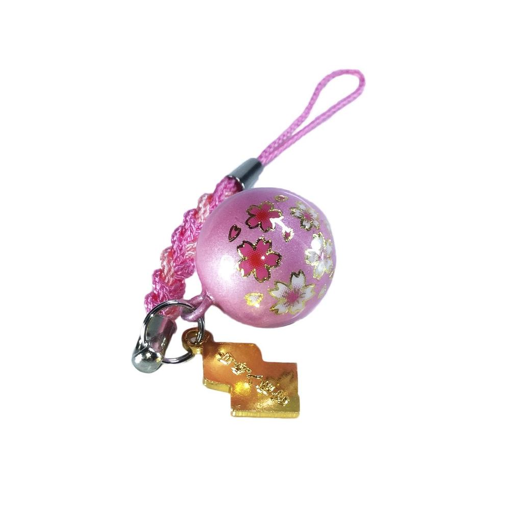 Shirasaki Hachiman Shrine Sakura Suikin Bell Blessed At the Purified and Good Luck Amulet with Cherry Blossom Suikin Bell Pink, Shrine, Purified,