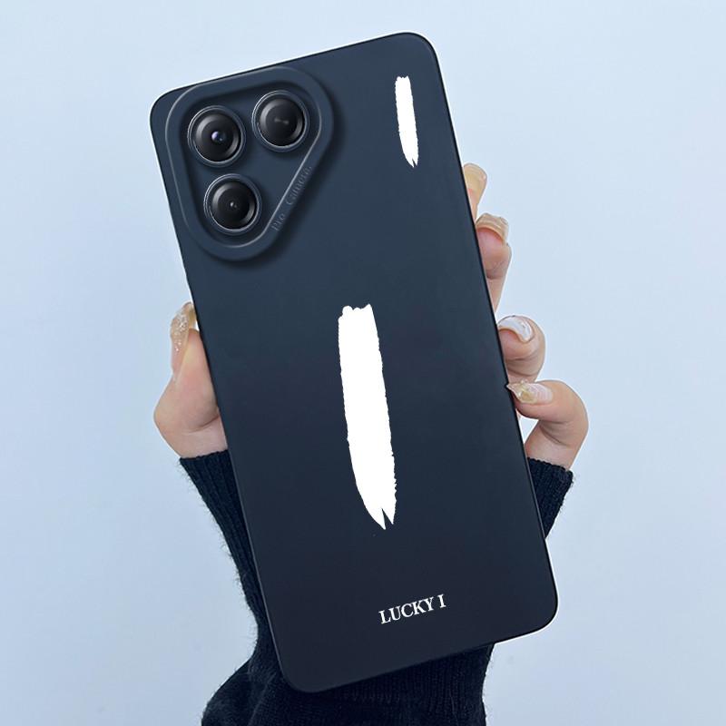 For Tecno Pova 7 4G LJ6 Covers Cases Lucky Simple Letter Couple Silicone Soft Matte Phone Housing for Techno Pova 7 4G Fundas