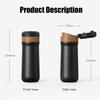 Portable French Press Coffee Mug 304 Stainless Steel 320ml Travel Thermos With Double Filter 8H Hot 12H Cold