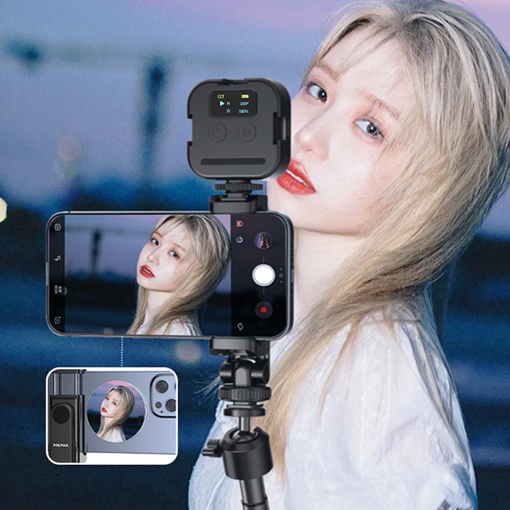 Magnetic Selfie Mirror for Phone Back Camera Slim Convex Design Compatible with Magsafe iPhone 15 14 13 Max Plus Clear Reflectio