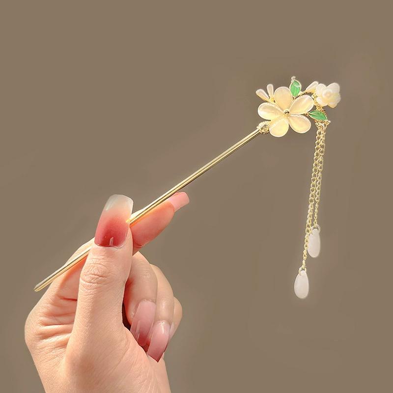 Double Layered Flower Lace Hollowed Pleated Ballet Lace Scrunchies Sweet Gentle Low Ponytail Head Ties New Accessories for Women