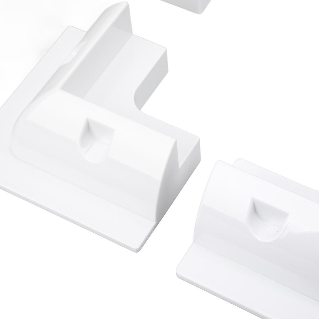 7-delars takhörnsfäste ABS Borrfritt Solpanel Fästfäste Kit Vit för Husbil Yacht Bungalow