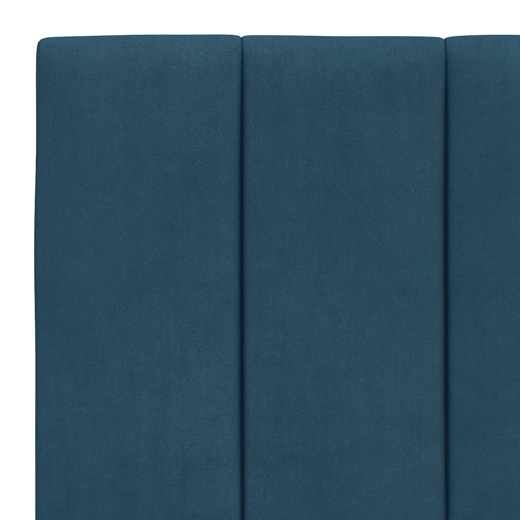 Vidaxl Headboard Pillow, Blue, 90 Cm, Velvety