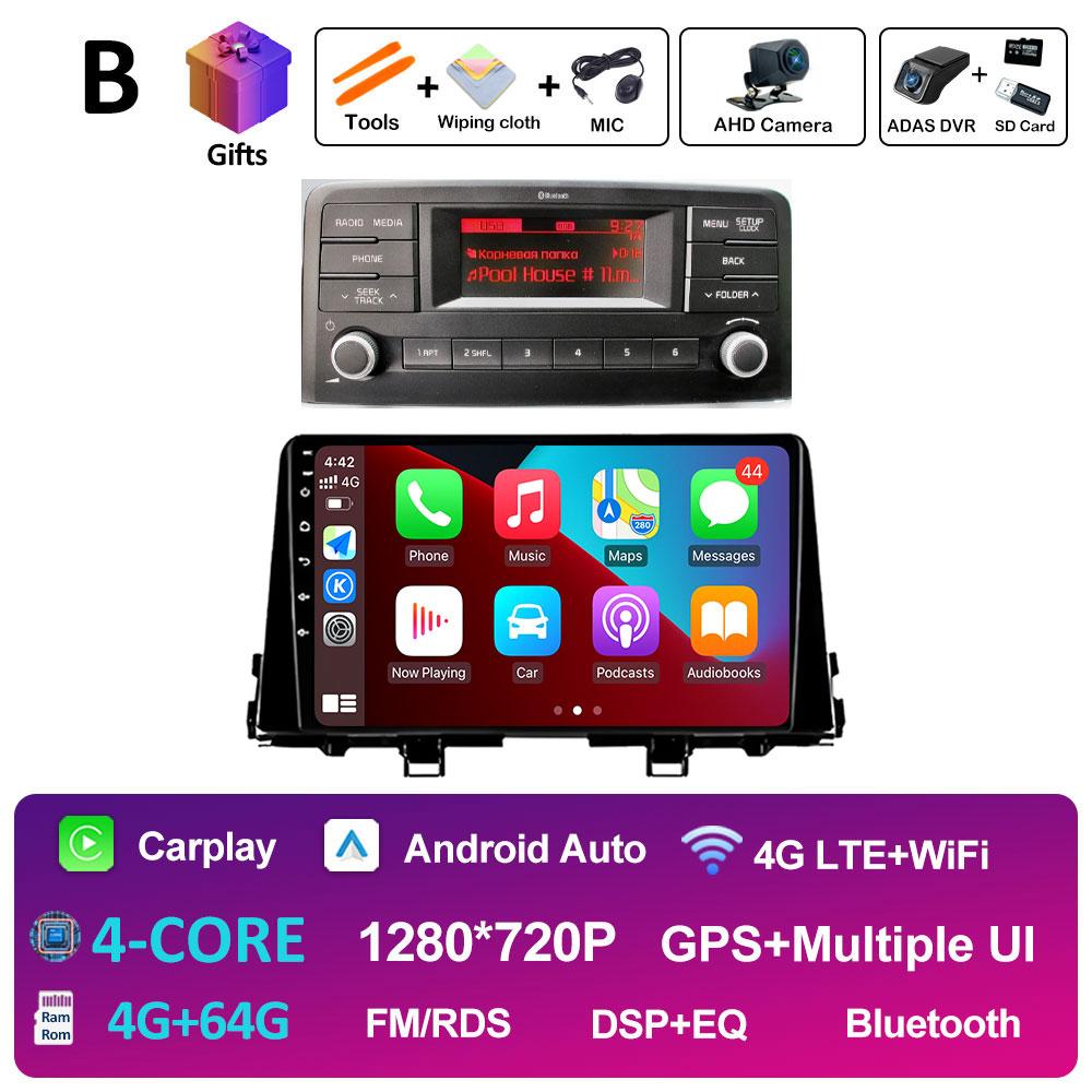 Android 14 DSP Stereo For KIA Morning 3 picanto 2017 2018 2019 2020 Intelligent System Bluetooth Cooling fan Auto Tools No 2 din