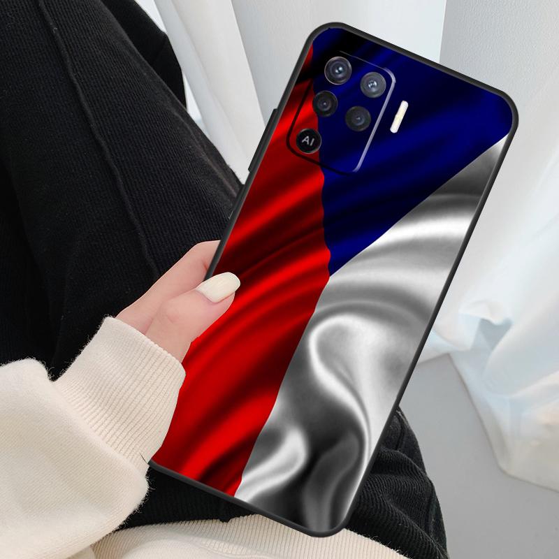 Czech Republic Czech Flag Case For Oppo A17 A57 A77 A40 A78 A54 A74 A94 A76 A16 A96 A18 A60 A80 A38 A58 A98 A15 A5 Pro