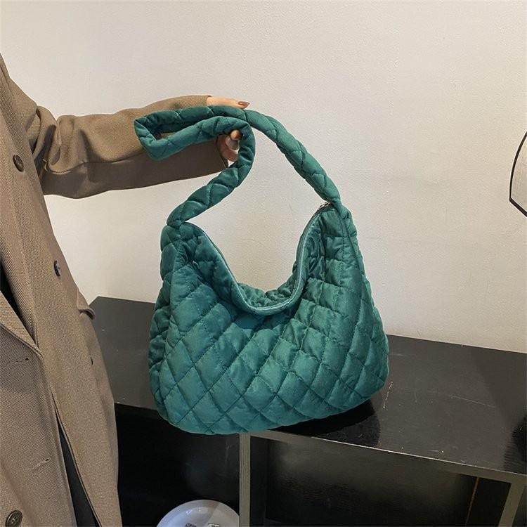 Stilvolle Vintage Nylon Umhängetasche Weicher Baumwollstoff Elegante Tragetasche Für Damen