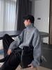 2025 Men's High Neck Korean Style Knitted Sweater - Autumn/Winter Trendy Loose Fit Wool Top