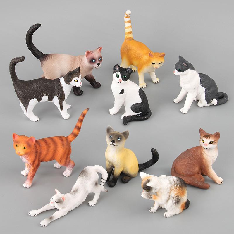 Lifelike Pvc Cat Figurine Collection Charming Realistic Models For Animal Lovers